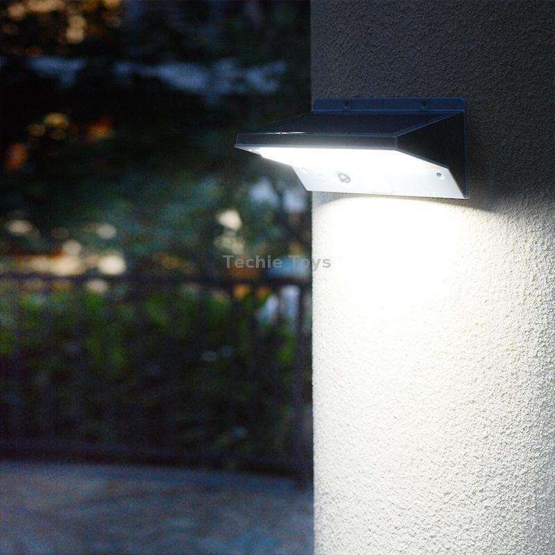 Outdoor Solar Body Sensing LED Lighting Wall Light(Warm White Light)