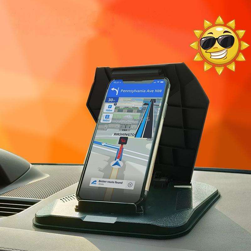 Car Sunshade Anti-Reflective Phone Tablet Holder Compatible with Folding Screen Phones(Matte Black)