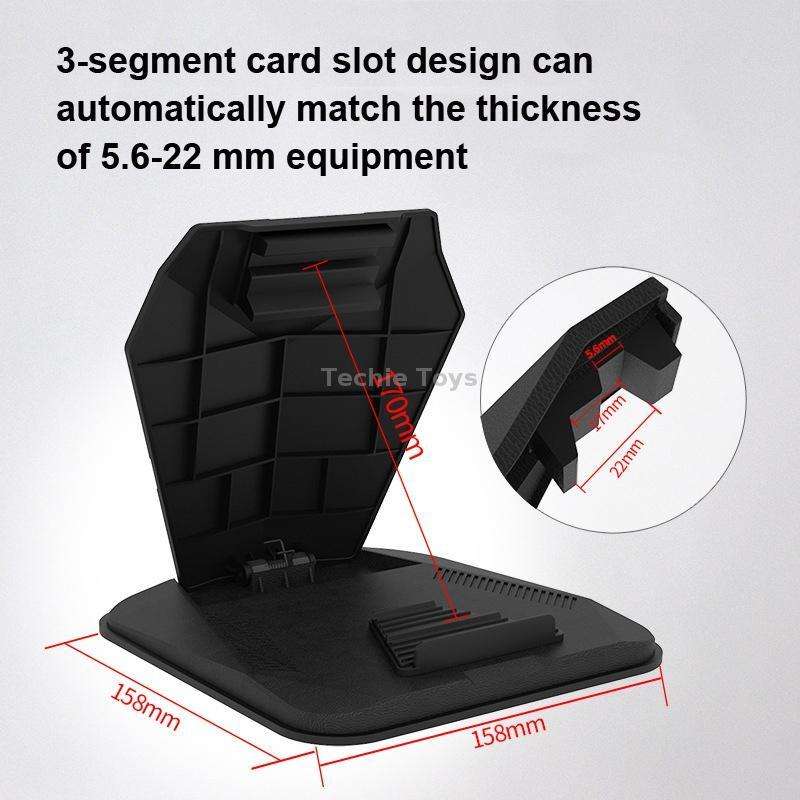 Car Sunshade Anti-Reflective Phone Tablet Holder Compatible with Folding Screen Phones(Matte Black)