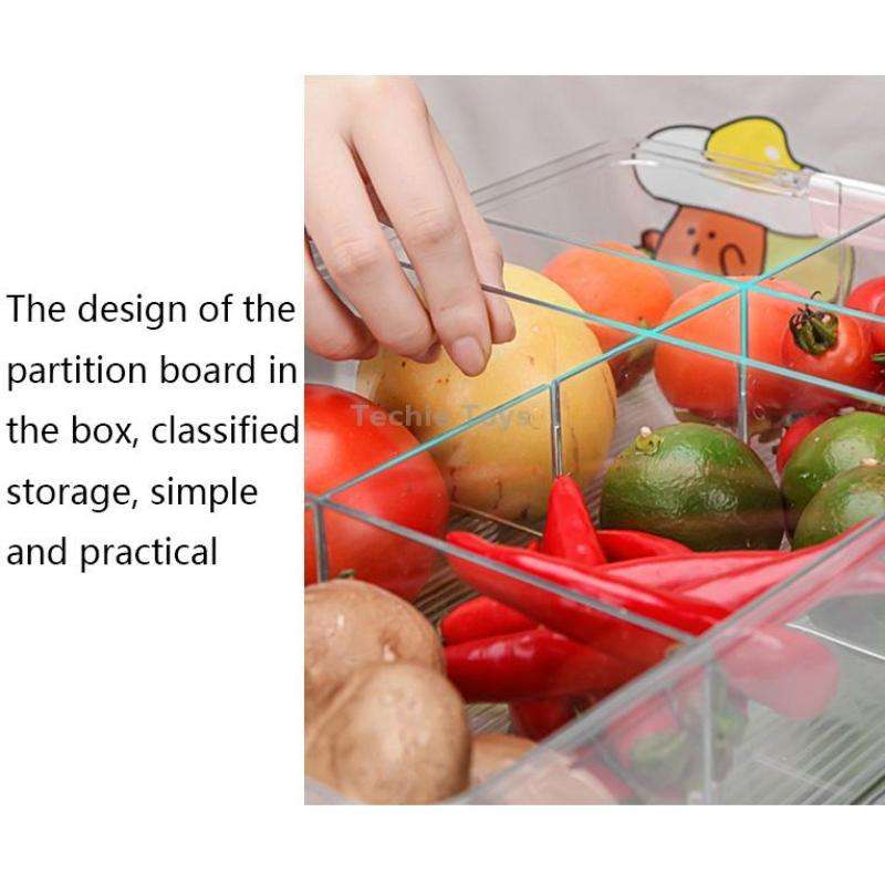 Fruit and Vegetable Refrigerator Crisper with Lid, Specification: TY-9082