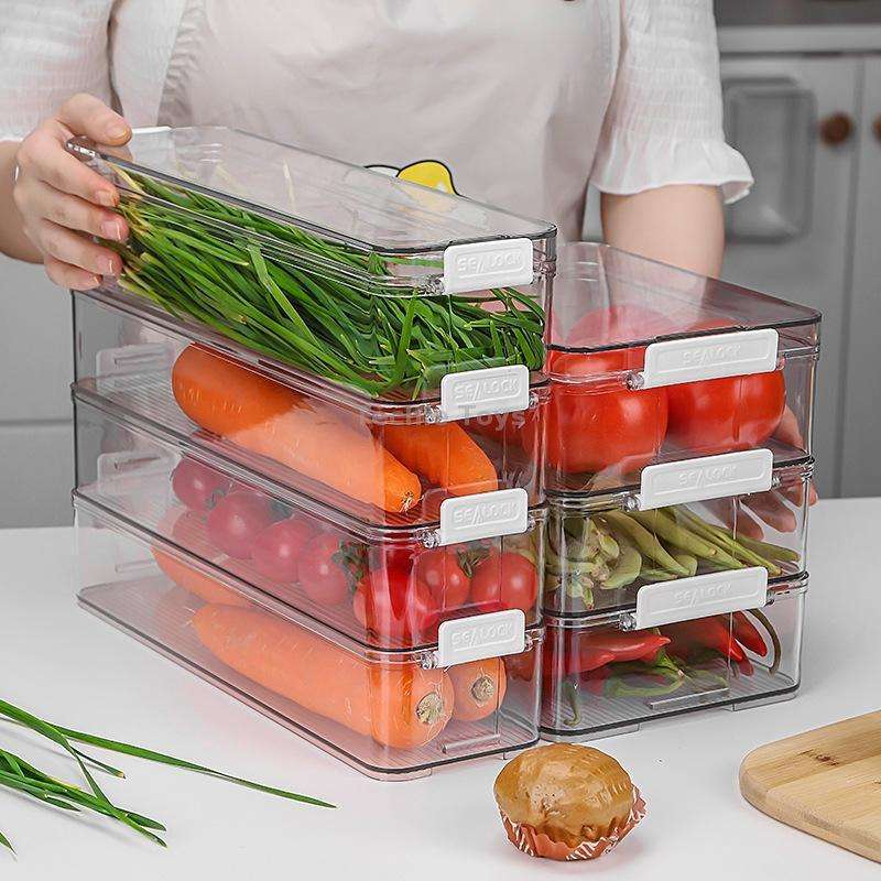 Fruit and Vegetable Refrigerator Crisper with Lid, Specification: TY-9082