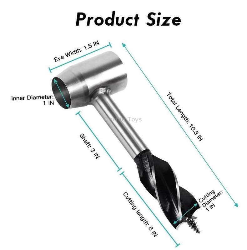 Woodworking Hand Drill Outdoor Survival Drill Hand Screw Drill With PU Case (Brown)