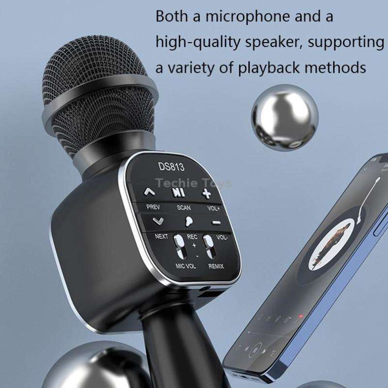 DS813 Live Wireless Bluetooth Microphone(Pink)