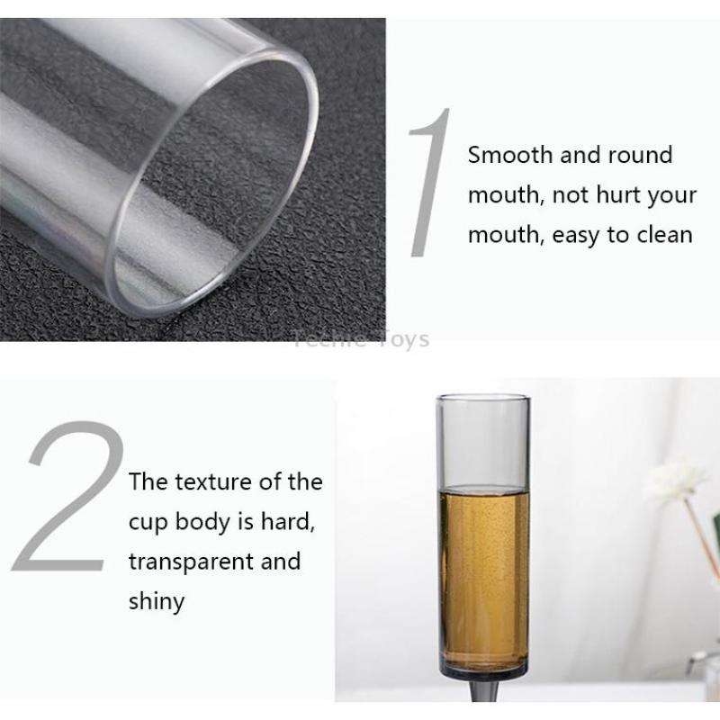 165ml Household Acrylic Champagne Glasses(Black)
