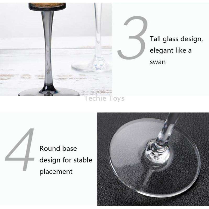 165ml Household Acrylic Champagne Glasses(Black)