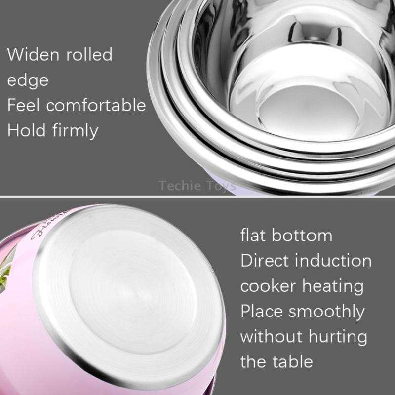 3 PCS / Set SiGang Stainless Steel Cartoon Thickened Seasoning Tank Cooking Wash Basin(22cm+24cm+26c