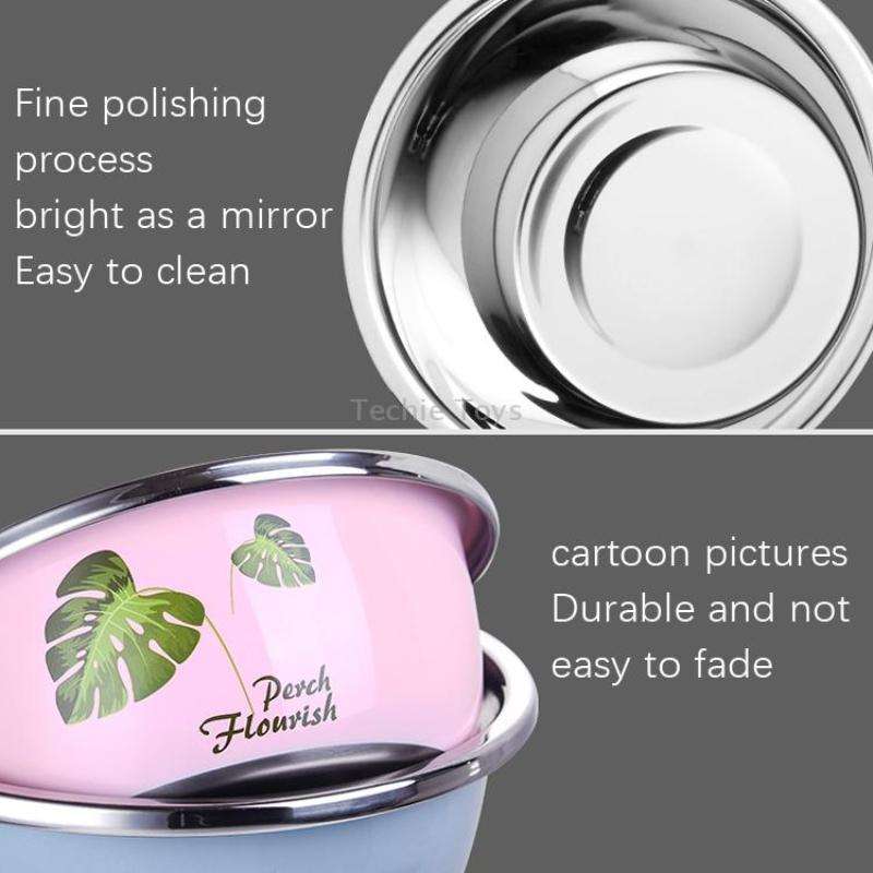 3 PCS / Set SiGang Stainless Steel Cartoon Thickened Seasoning Tank Cooking Wash Basin(22cm+24cm+26c