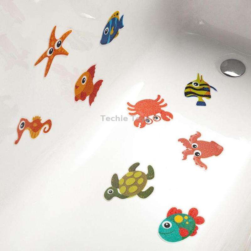PEVA Non-slip Sticker Bathroom Bathtub Cartoon Non-slip Sticker, Model: 9 Sea Creatures