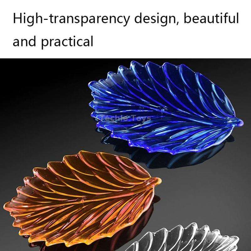 Acrylic Leaf Shape Fruit Tray and Shelf, Style: Shelf (Golden)