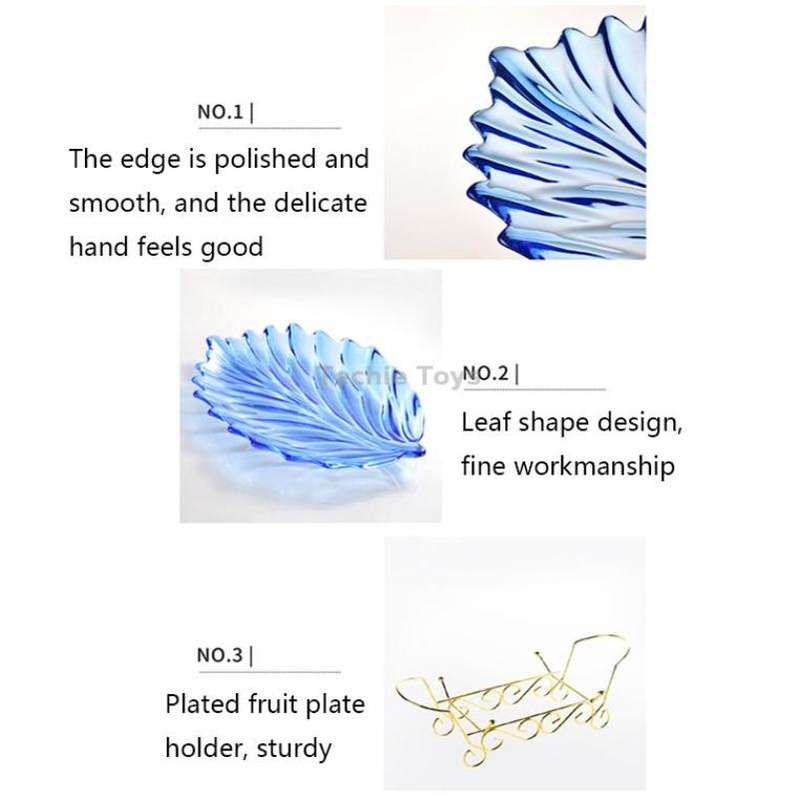 Acrylic Leaf Shape Fruit Tray and Shelf, Style: Shelf (Golden)