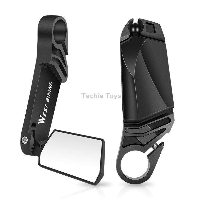 WEST BIKING Bicycle Handlebar Folding Mirror(Black)