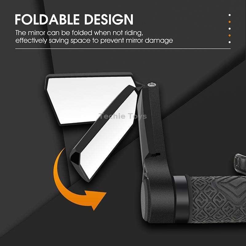WEST BIKING Bicycle Handlebar Folding Mirror(Black)