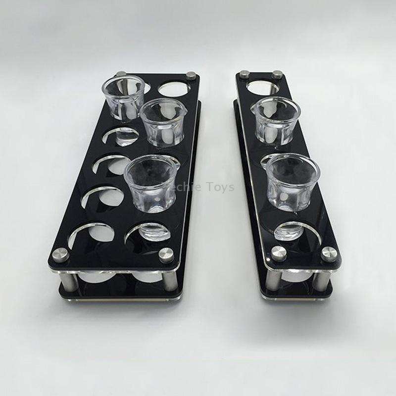 Acrylic Round Hole Wine Glass Holder, Layer (specification): 6 Grids