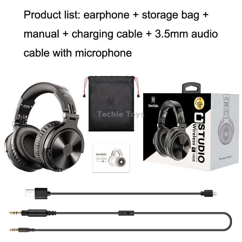 OneOdio PRO-C Bilateral Stereo Pluggable Over-Ear Wireless Bluetooth Monitor Headset(Black)