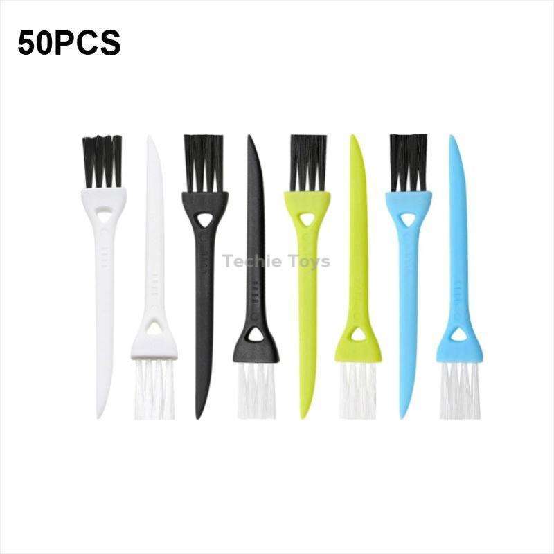 50 PCS Razor Brush Crevice Cleaning Brush Groove Brush Mini Small Brush(Random Color Delivery)