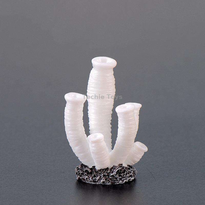 10 PCS Simulation Resin Coral Aquarium Fish Tank Small Ornaments, Colour: No. 6 White