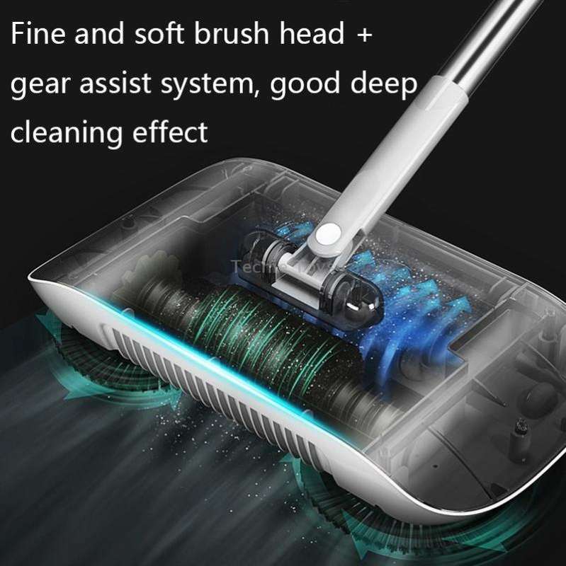X2 Gear-assisted Walk-behind Sweeper, Specification: with 3 Rags(Blue)
