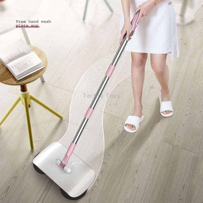 X2 Gear-assisted Walk-behind Sweeper, Specification: with 3 Rags(Blue)