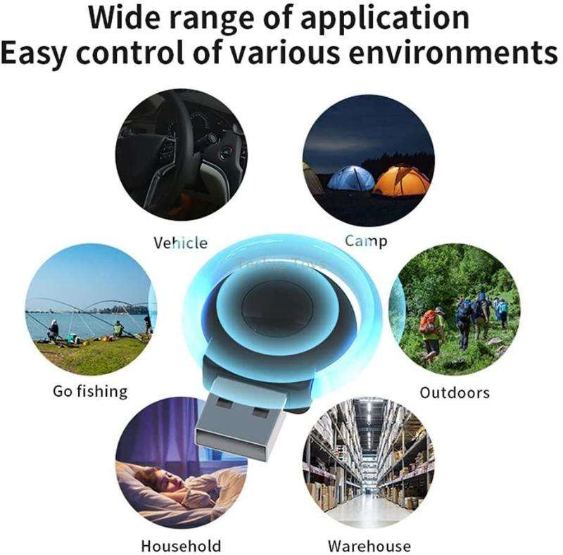 USB Car Mouse Repellent Ultrasonic Mosquito Insect Repellent With Atmosphere Light( White)