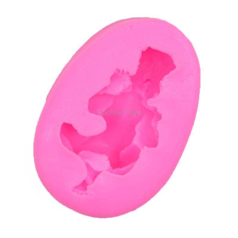2 PCS Baby Styling Fondant Cake Chocolate Silicone Mold(Pink)