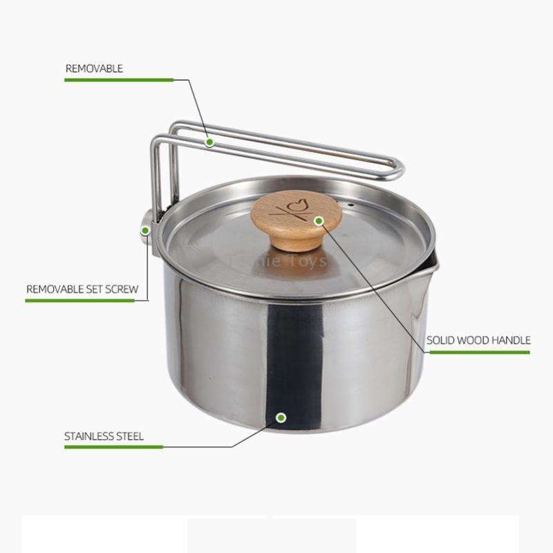 Outdoor Multifunctional 304 Stainless Steel Burning Kettle(1L)