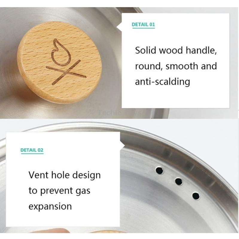 Outdoor Multifunctional 304 Stainless Steel Burning Kettle(1L)