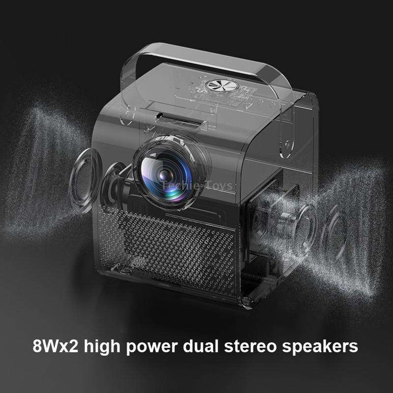 Q3 4K Mobile Phone Projector Home Office Integrated Projector,EU Plug,Version: Same Screen Version