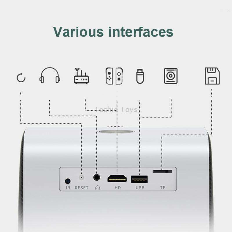 Q3 4K Mobile Phone Projector Home Office Integrated Projector,EU Plug,Version: Same Screen Version