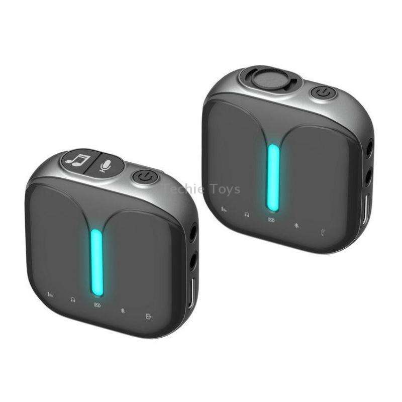 Outdoor Professional Noise-cancelling Wireless Lavalier Microphone Type-C+External Microphone