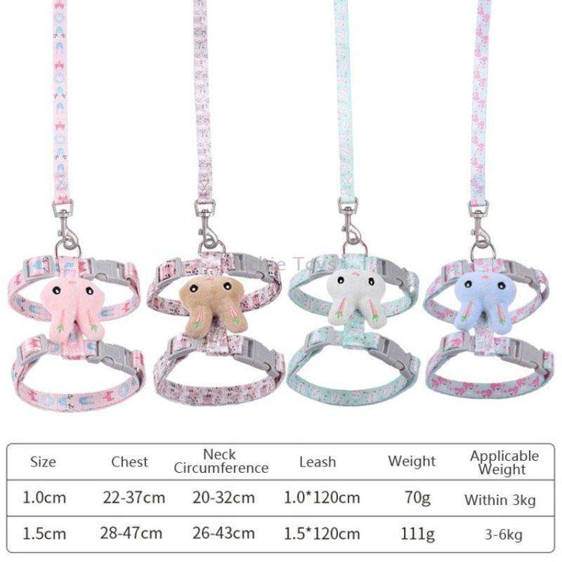 Rabbit Head Type Anti-breakaway Adjustable Cat Leash, Size: Small Suitable for Within 3kg(Green)