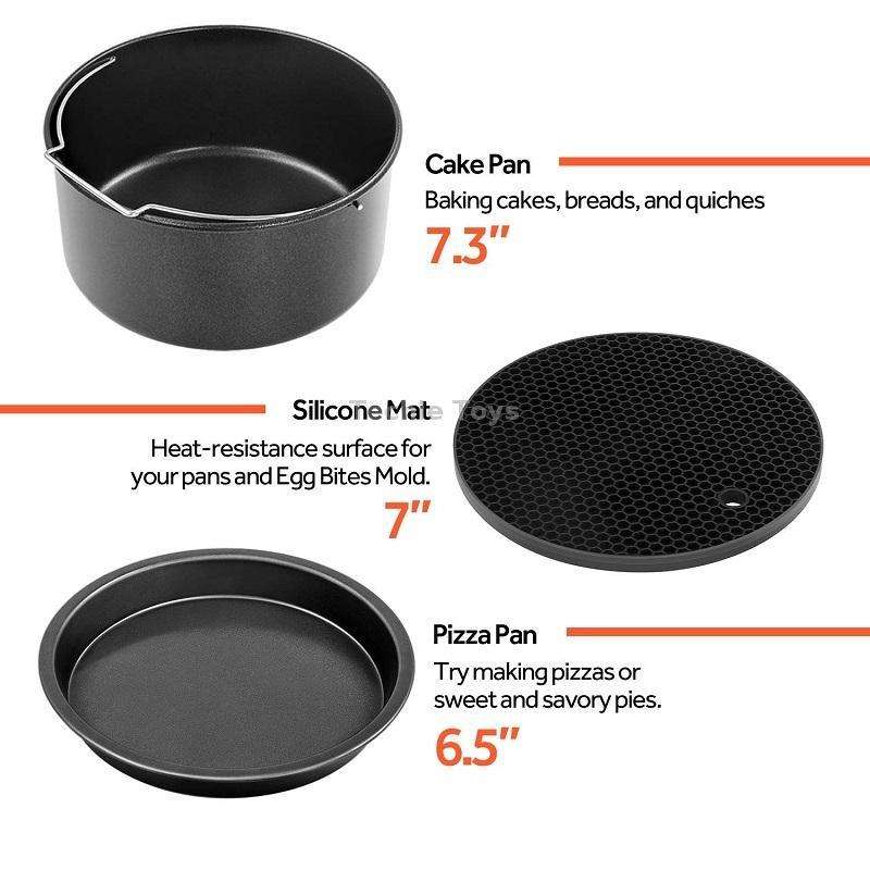6 PCS/Set 7 inch Air Fryer Baking Accessories Stainless Steel Set