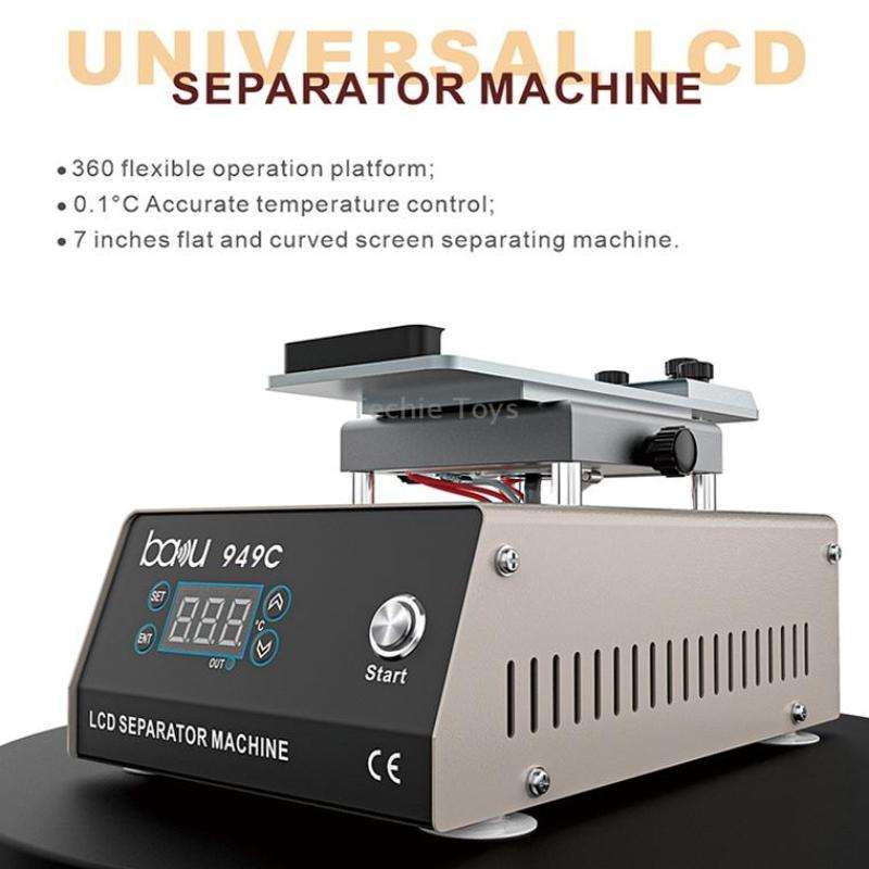 BAKU BA949C Heated 360-degree Rotating Fast LCD Screen Splitter(EU Plug 220V)
