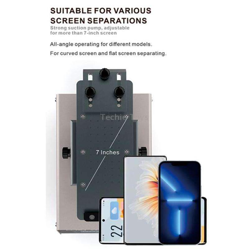 BAKU BA949C Heated 360-degree Rotating Fast LCD Screen Splitter(EU Plug 220V)