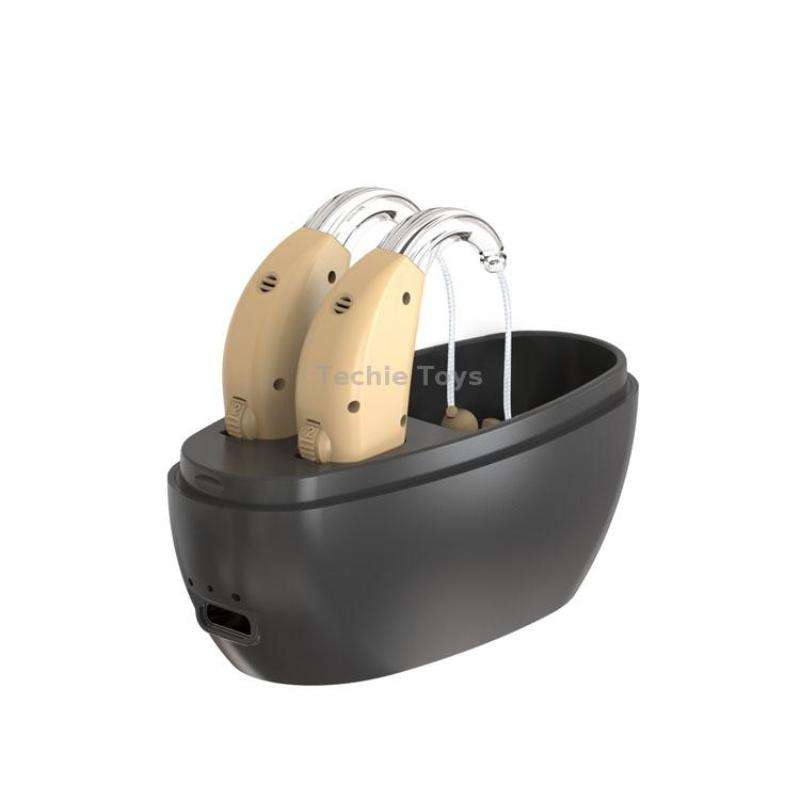 Elderly Use Can Charge Sound Amplifier Hearing Aid, Specification: US Plug(Skin Color Double Machine