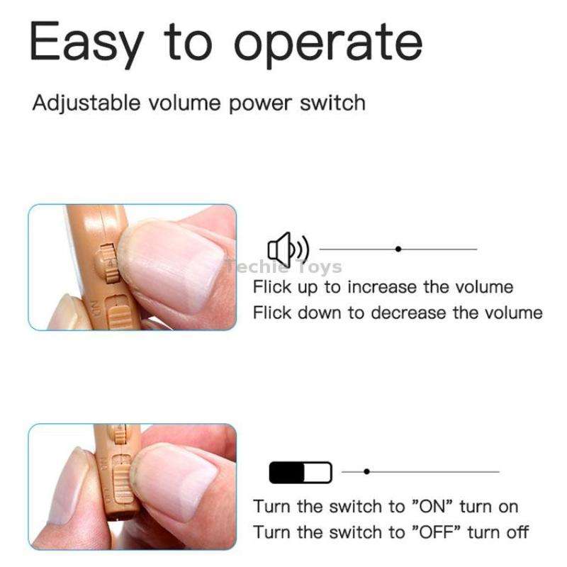 Elderly Use Can Charge Sound Amplifier Hearing Aid, Specification: EU Plug(Blue Double Machine+Black