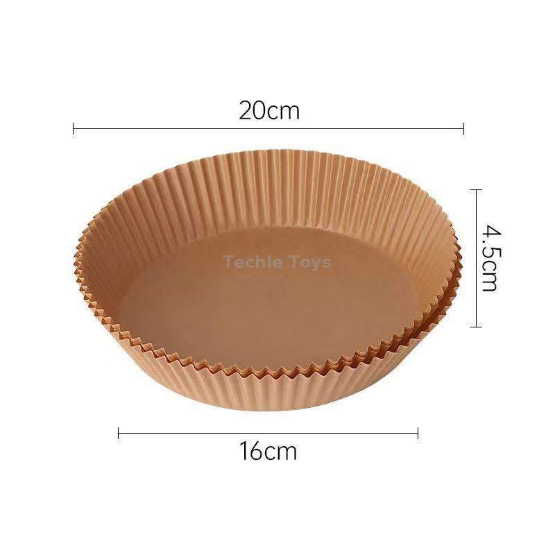 Home Air Fryer Baking Oil Absorbing Paper, Specification: Normal Color Boxed 50 PCS