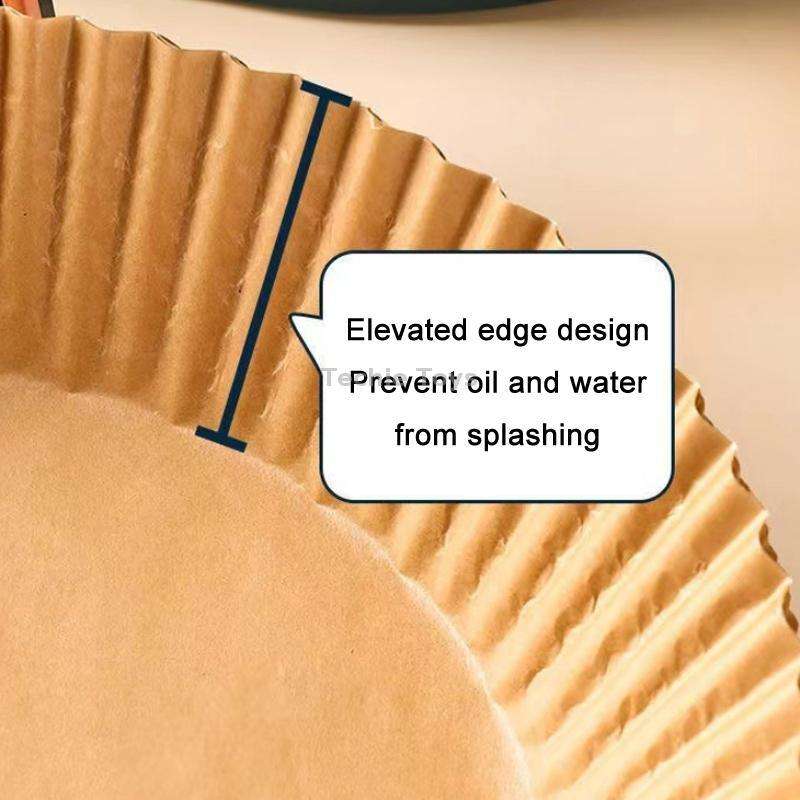 Home Air Fryer Baking Oil Absorbing Paper, Specification: Normal Color Boxed 50 PCS