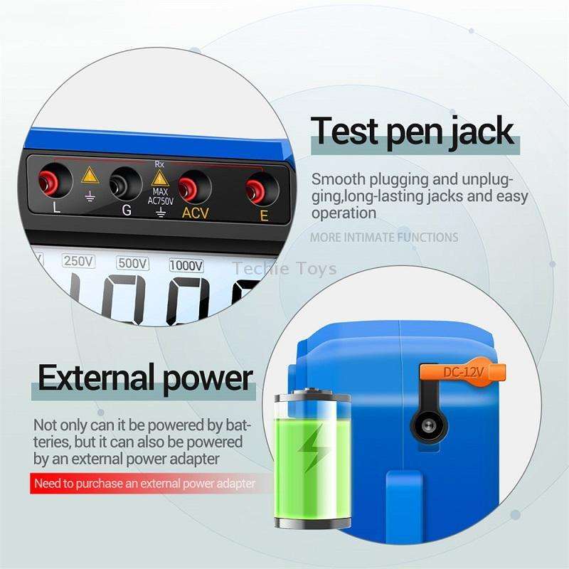 ANENG MH10 Digital High Precision Insulation Resistance Tester(Blue)