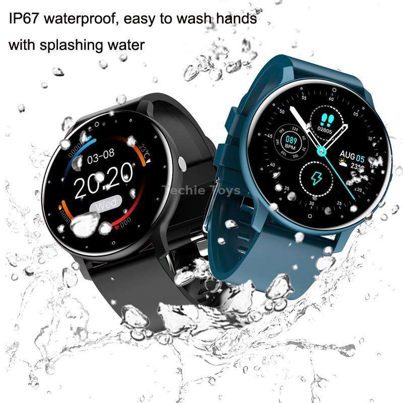ZL02 Smart Heart Rate Blood Pressure Oxygen Monitoring Sports Pedometer Wireless Bluetooth Watch(Blu