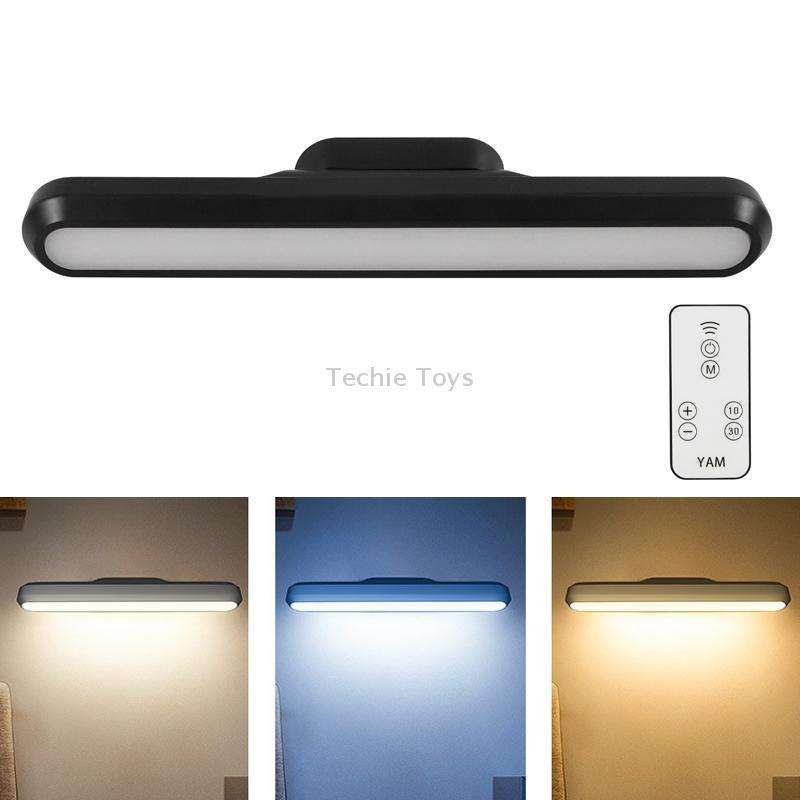Desk Tricolor Temperature Learning Reading Lights, Style: Rechargeable (Black)