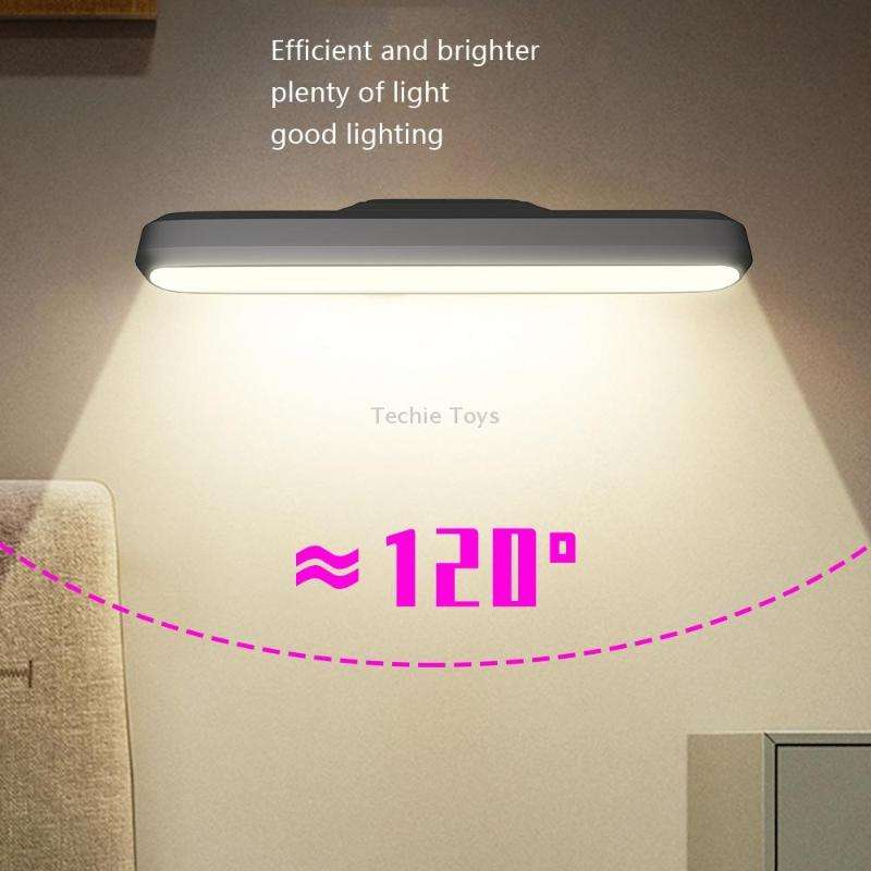 Desk Tricolor Temperature Learning Reading Lights, Style: Rechargeable (Black)