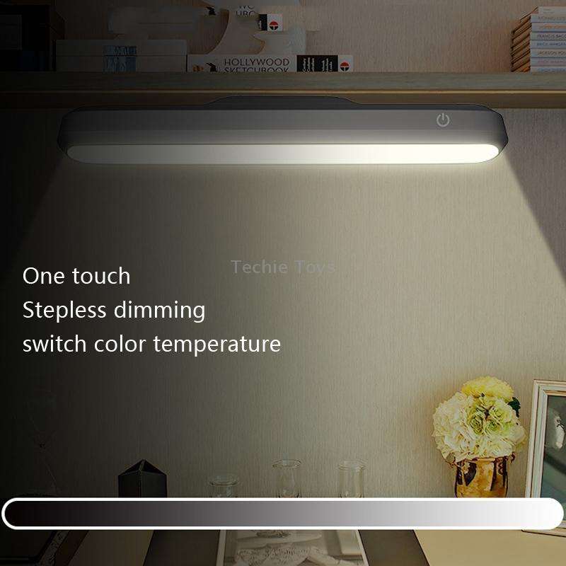 Desk Tricolor Temperature Learning Reading Lights, Style: Rechargeable (Black)
