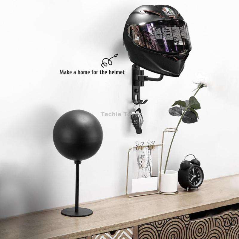 Motorcycle Helmet Rack Hat Storage Rack Suitable for Various Helmets(Wall Mount)