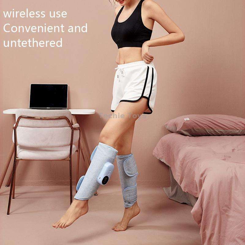 Home Constant Temperature Wireless Leg Massage, Style: Pink Single Hot Compress+Air Pressure