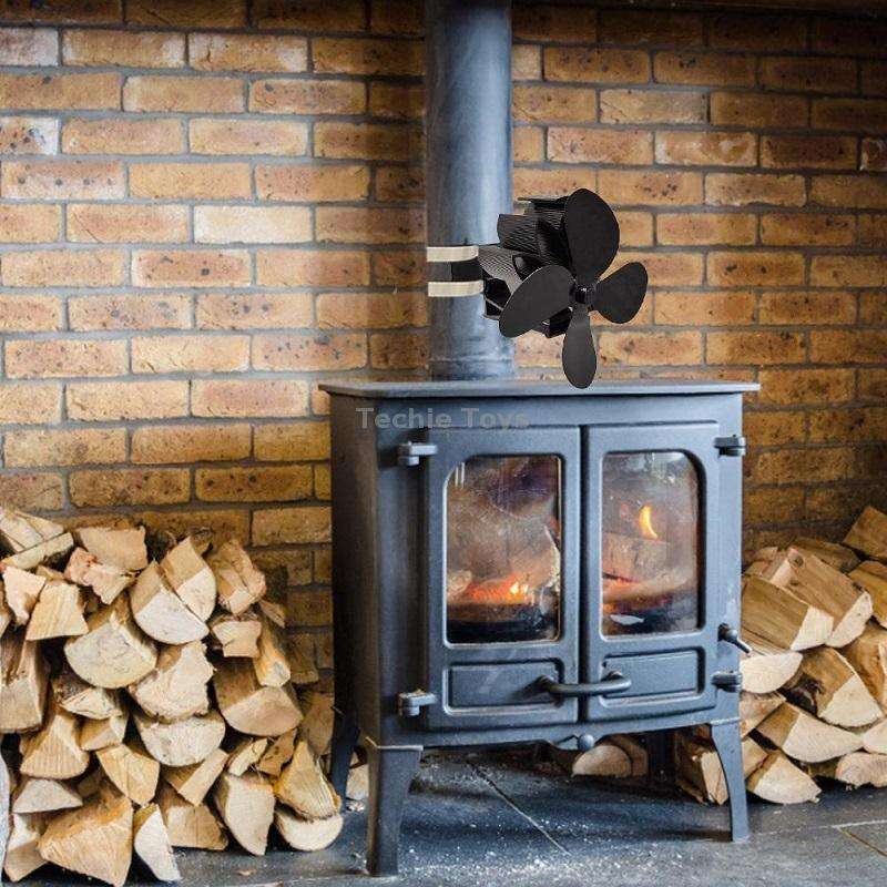 YL603 Thermodynamic Magnetless Wall Mounted Fireplace Fan(Gold)