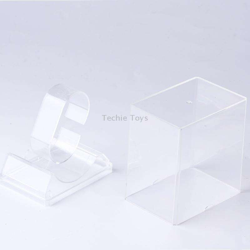 5 PCS Transparent Rectangular Watch Display Box Pull-out Electronic Watch Box(8.8 x7.7x5.4cm)