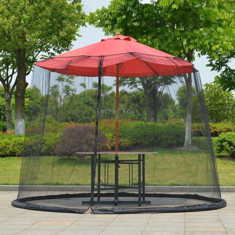 HY-0205 300 x 230 cm Outdoor Parasol Anti-mosquito Net Cover, Dimensions: Straight Rod Umbrellas(Bla
