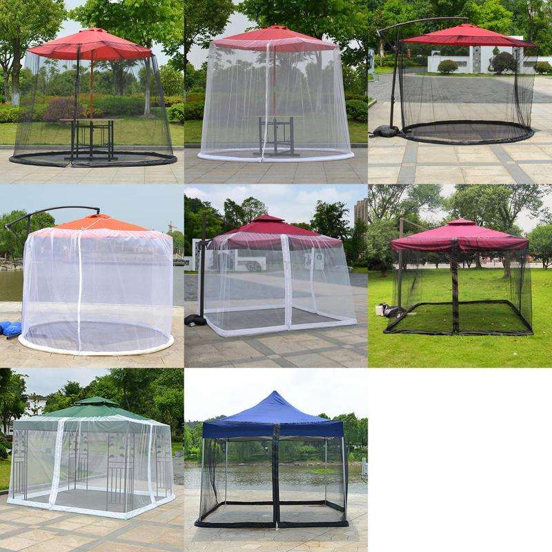 HY-0205 300 x 230 cm Outdoor Parasol Anti-mosquito Net Cover, Dimensions: Square Umbrellas(Black)