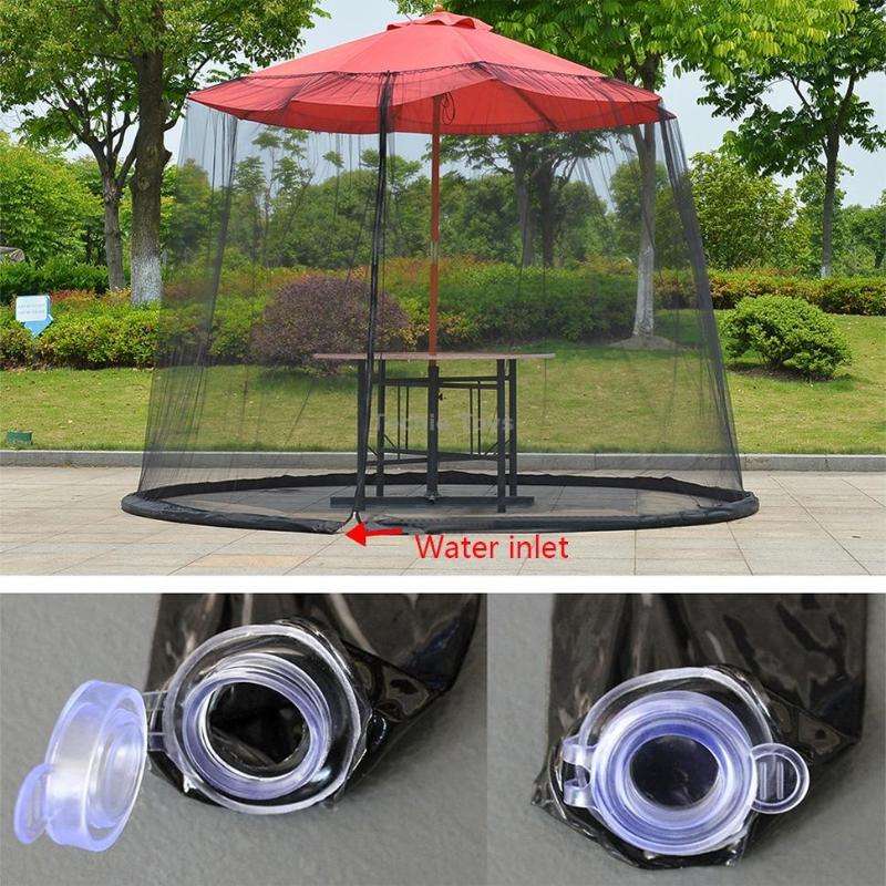 HY-0205 300 x 230 cm Outdoor Parasol Anti-mosquito Net Cover, Dimensions: Square Umbrellas(Black)