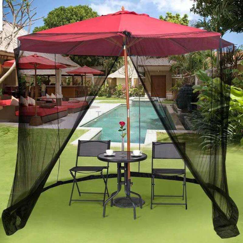 HY-0205 300 x 230 cm Outdoor Parasol Anti-mosquito Net Cover, Dimensions: Square Umbrellas(Black)